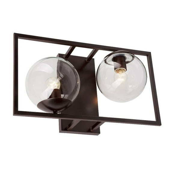 Forte Lighting 2727-02 Charm 2 Light Wall Sconce - Bronze