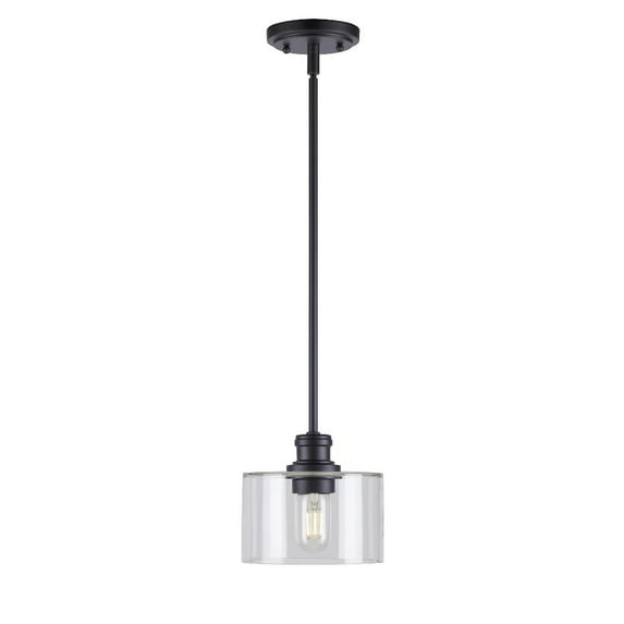 Forte Lighting 2748-01 Zane 7" Wide Mini Pendant - Black