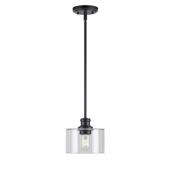 Forte Lighting 2748-01 Zane 7" Wide Mini Pendant - Black