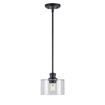 Forte Lighting 2748-01 Zane 7" Wide Mini Pendant - Black