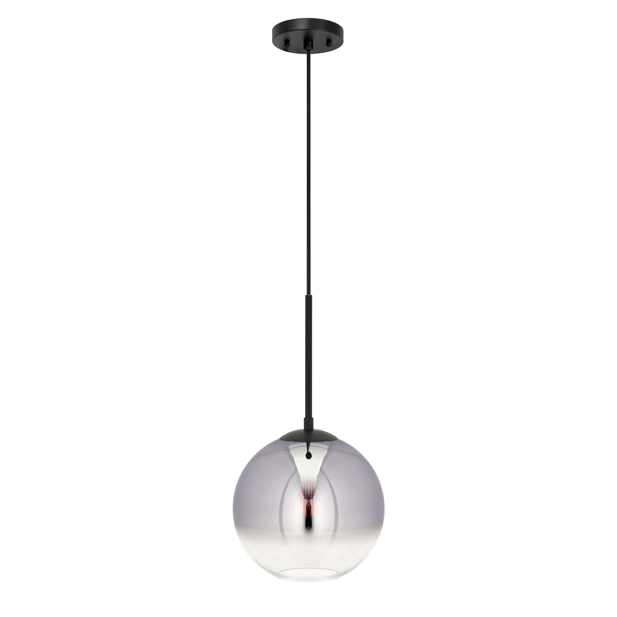 Callisto 16'' Black and Gold Ombre Globe Glass Pendant Light
