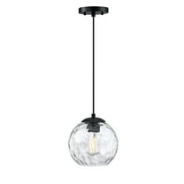Forte Lighting 2769-01 Milo 8" Wide Mini Pendant - Black