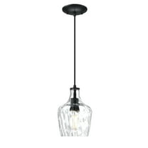Forte Lighting 2770-01 Milo 7" Wide Mini Pendant - Black