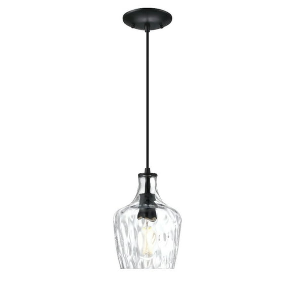 Forte Lighting 2770-01 Milo 7" Wide Mini Pendant - Black