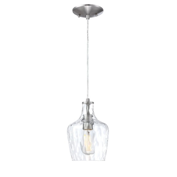 Forte Lighting 2770-01-55 Milo 7" Wide Mini Pendant - Nickel