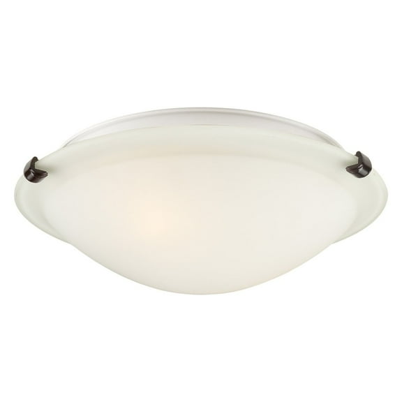 Forte Lighting 2799-02 2 Light 12" Wide Flush Mount Bowl Ceiling Fixture - Bronze