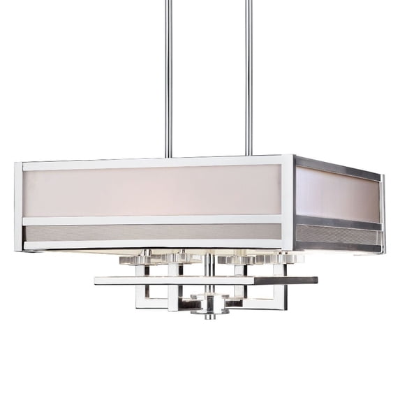 7035-04-05-Forte Lighting-Ione - 4 Light Square Pendant-10.75 Inches Tall and 20.5 Inches Wide