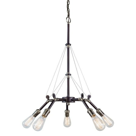 7063-05-32-Forte Lighting-Essy - 5 Light Chandelier-28 Inches Tall and 26 Inches Wide     -Traditional Installation