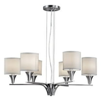 Forte Lighting 7069-06 6 Light 26" Wide Chandelier - Nickel