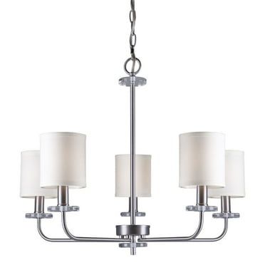 Forte Lighting 7070-05 5 Light 26" Wide Chandelier - Nickel