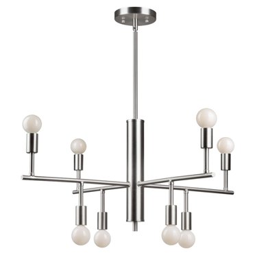 Forte Lighting 7091-08 8 Light 28" Wide Chandelier - Nickel
