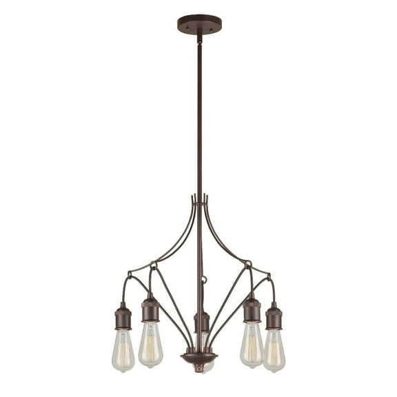 Forte Lighting 7098-05 5 Light 18" Wide Mini Chandelier - Bronze