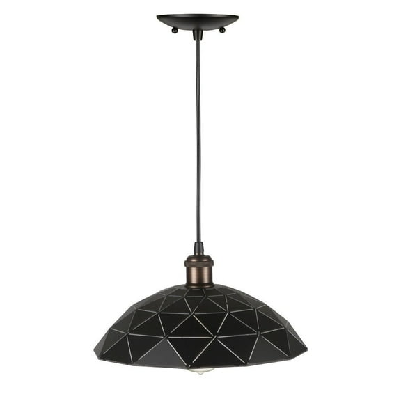 Forte Lighting 7105-01 1 Light 13" Wide Pendant - Black
