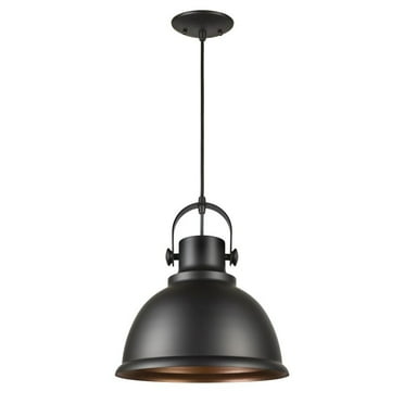 Forte Lighting 7110-01 1 Light 12" Wide Pendant - Black