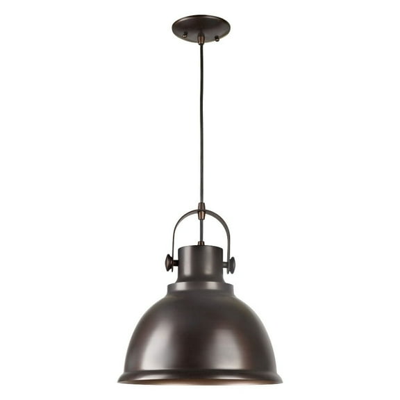 Forte Lighting 7110-01 1 Light 12" Wide Pendant - Bronze