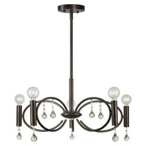 7114-05-32-Forte Lighting-Falco - 5 Light Chandelier-11.75 Inches Tall and 22 Inches Wide-Antique Bronze Finish