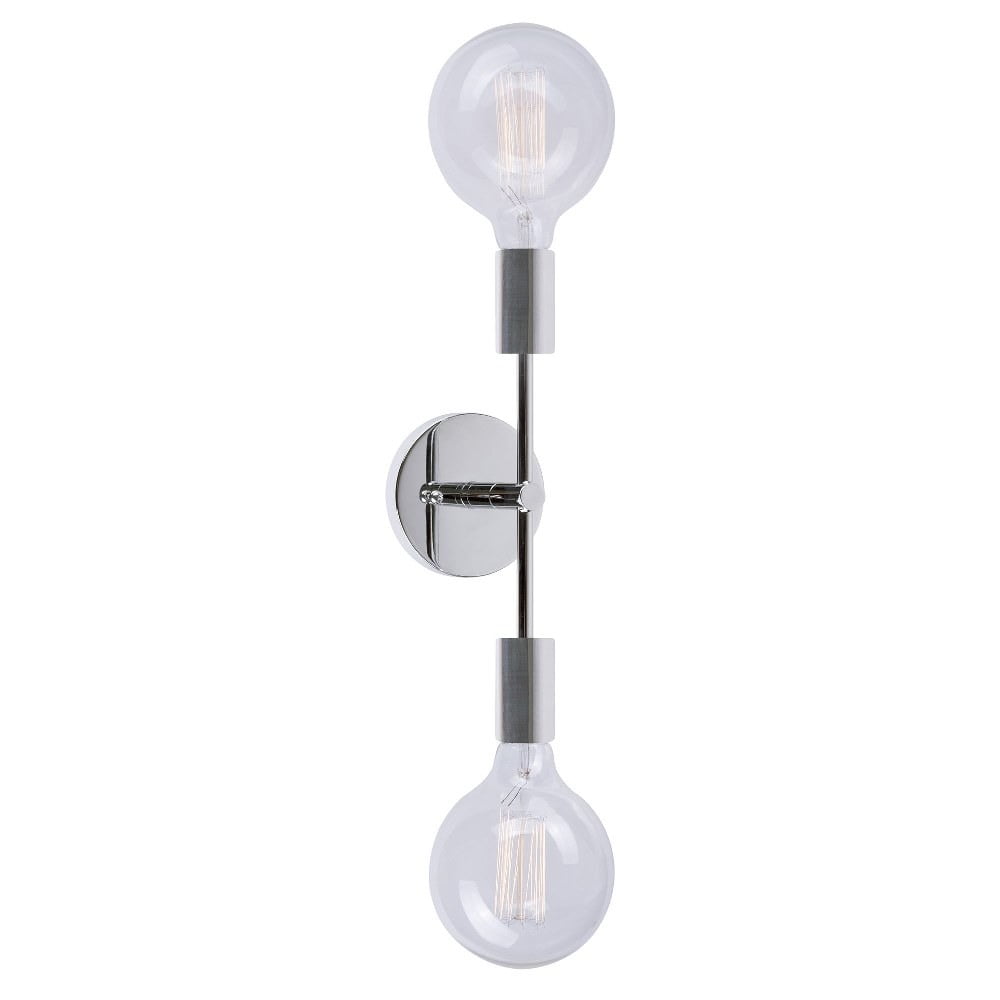 Chrome Dimmable Vanity Sconce with Rotating Arms