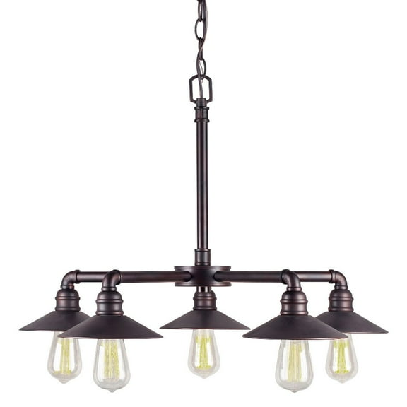 Forte Lighting 7159-05 5 Light 27" Wide Chandelier - Bronze