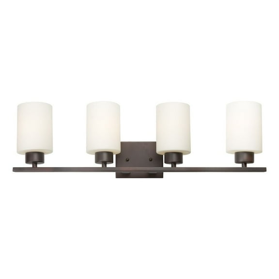 Forte Lighting - Ava - 4 Light Bath Bar-8 Inches Tall and 28 Inches Wide-Antique