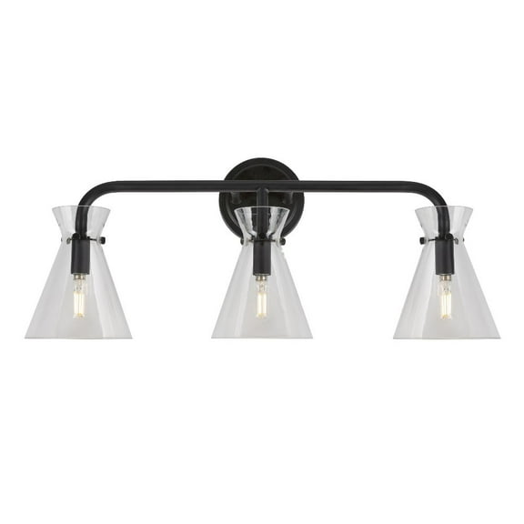 Forte Lighting - Beaker - 3 Light Bath Vanity In Transitional Style-11 Inches