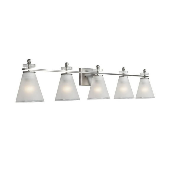 Forte Lighting - Cyndy - 5 Light Bath Bar-8.25 Inches Tall and 45.75 Inches