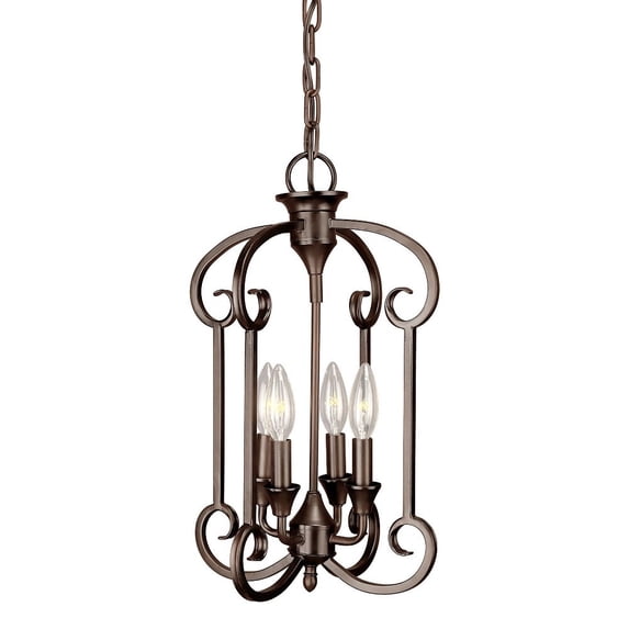 7000-04-32-Forte Lighting-Ione - 4 Light Foyer Pendant-19 Inches Tall and 11.75 Inches Wide -Traditional Installation