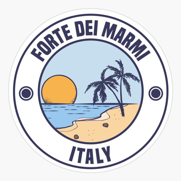 Forte Marmi Italy Beach Sunset Sticker