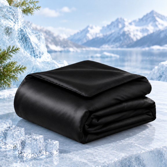 Forter Blanket Q-max 0.45 Cool Sleeping Summer For Hot Sleeper Nights Xl 60" X 90" Black 03