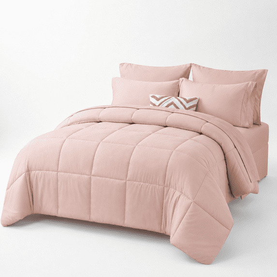 Forter Set Blush Pink 5 Pieces Bed In A Bag All Season Bedding Sets ...