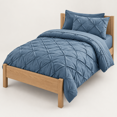 Forter Set Dusty Blue 5 Pieces Pintuck Bed In A Bag - Walmart.com