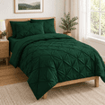 Forter Set Green 5 Pieces Pintuck Bed In A Bag - Walmart.com