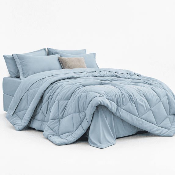 Forter Set Light Blue 5 Pieces Bed In A Bag All Season Bedding Sets ...