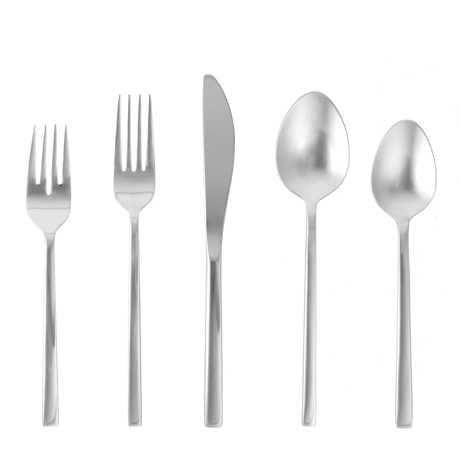 Arezzo Polished Stainless Steel 20-Piece Flatware Set