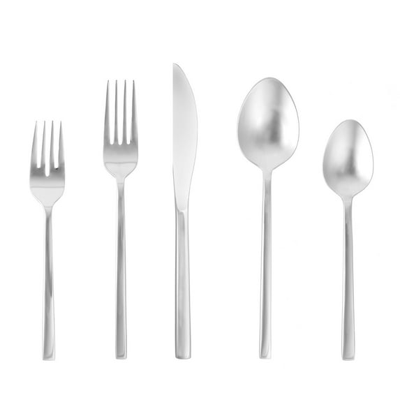 Fortessa Arezzo 5 Piece Stainless Steel Flatware Set in Silver