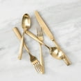 thumbnail image 1 of Fortessa  Lucca Faceted 18/10 Stainless Steel Flatware 20 Piece Set - Gold - Service for 4, 1 of 3