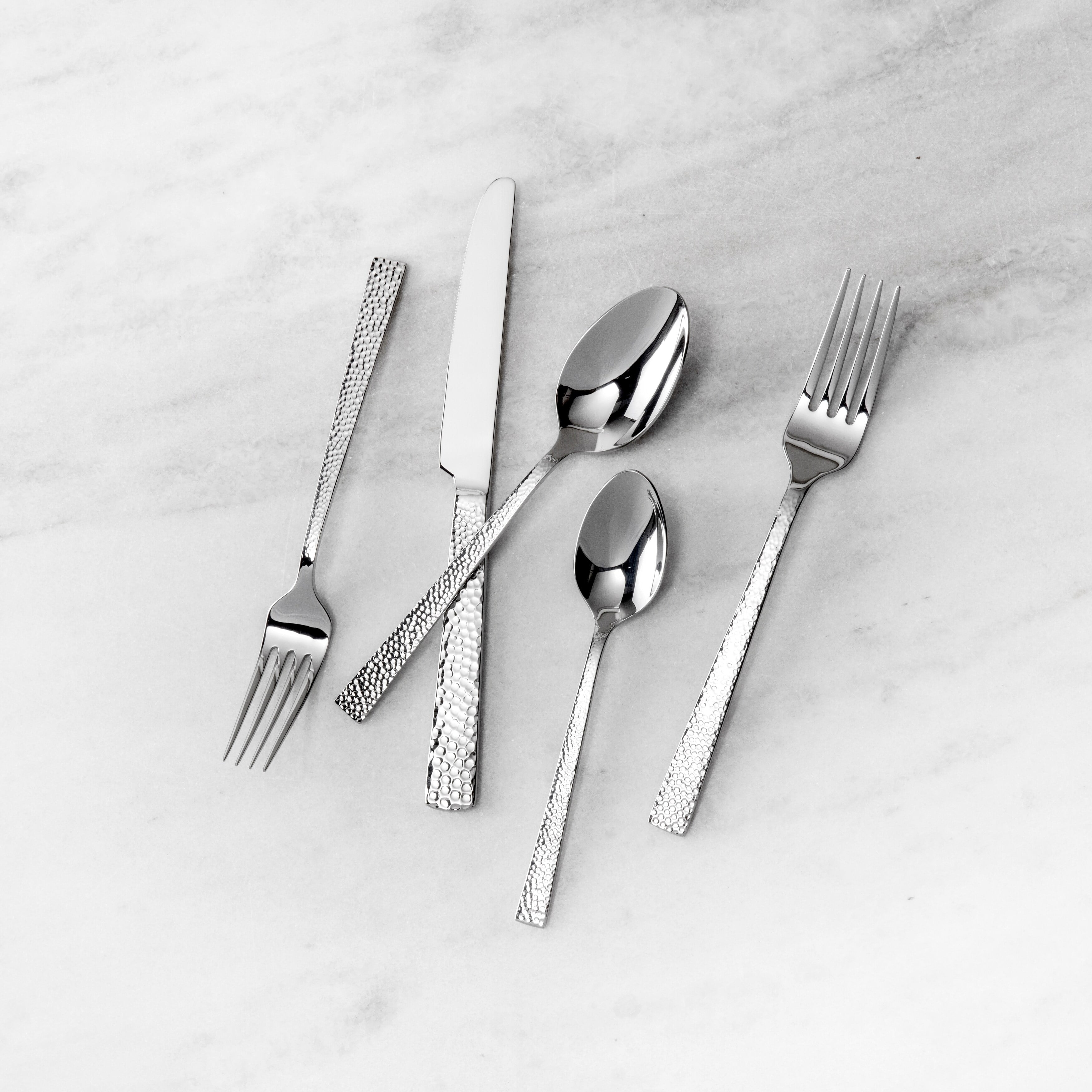 20pc Stainless Steel Nomad Silverware Set Silver: Flatware Service for 4, Dishwasher-Safe - Fortessa Tableware Solutions