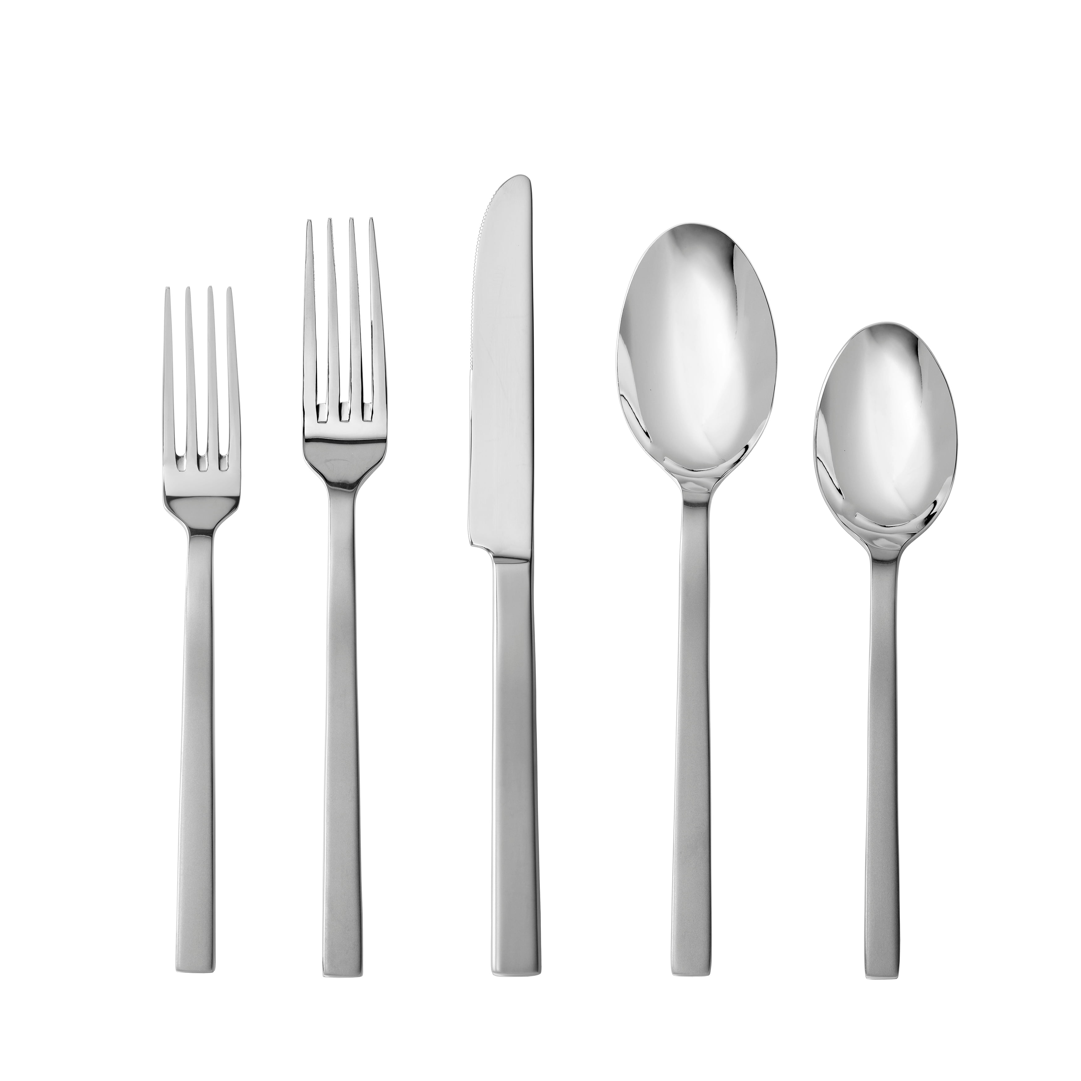 20pc Stainless Steel Viggo Silverware Set Satin - Fortessa Tableware Solutions: Flatware Set, Service for 4, Dishwasher-Safe