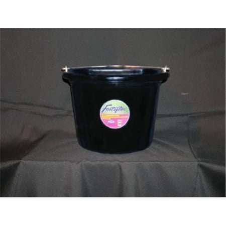 Fortex Industries Flat Back Bucket Black 8 Quart - 1301801