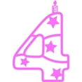 thumbnail image 1 of Forth Birthday Baby Girl Pink 4th Number Forth Birthday Party Decoration Wall Art Sticker Vinyl Decals House Wall Decor Removable Sticker Kitchen Wall Design Party Peel and Stick Size (20x10 inch), 1 of 2