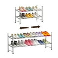 thumbnail image 1 of Forthcan Expandable Shoe Rack 2 Tiers Closet Shoe Organizer Shelf for Shoes 12 Pairs,Gray, 1 of 9