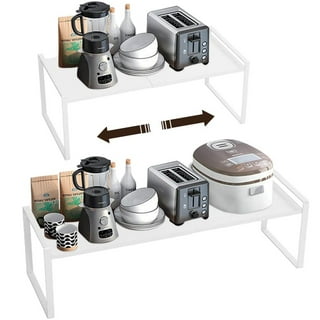 NKTIER Expandable Storage Shelf- Adjustable Kitchen Cabinet, Pantry Shelves,  Under Sink and Counter Top Organizer by Classic Cuisine 