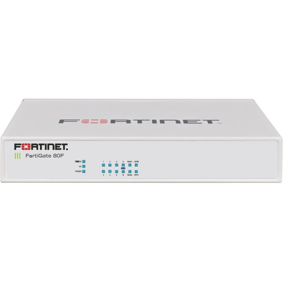 Fortinet FortiGate 80F Network Security/Firewall Appliance - 10 Port - 1000Base-T, 1000Base-X - Gigabit Ethernet - AES (256-bit), SHA-256 - 200 VPN - 10 x RJ-45 - 2 Total Expansion Slots - 1 Year 2...