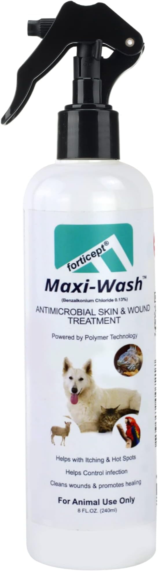 Forticept MaxiWash Hot Spot Treatment, Wound Care & Itch Relief Spray