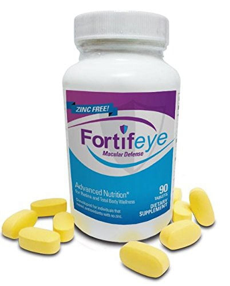 Fortifeye Vitamins Macular Defense Multivitamin, All Natural USP Verified Total Body & Vision Supplement - 30 Day Supply, 90 Tablets (Zinc Free)