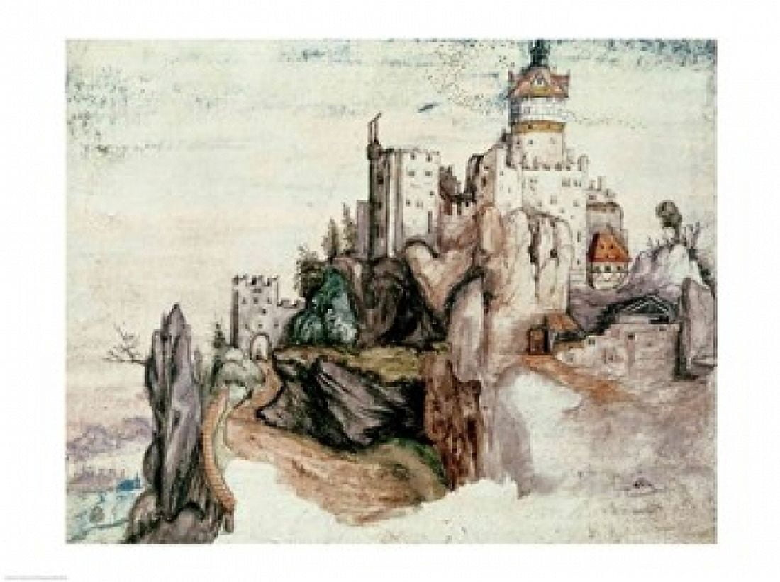 Fortified Castle Canvas Art - Albrecht Durer (36 x 24)