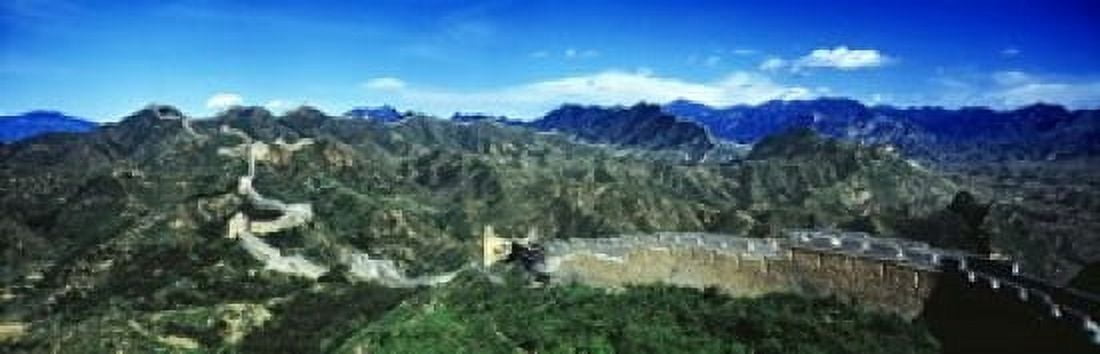 Fortified wall on a mountain Great Wall Of China Beijing China Canvas Art - Panoramic Images (18 x 6)