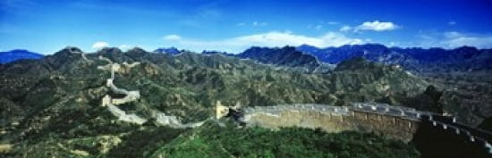 Fortified wall on a mountain Great Wall Of China Beijing China Canvas Art - Panoramic Images (36 x 12)