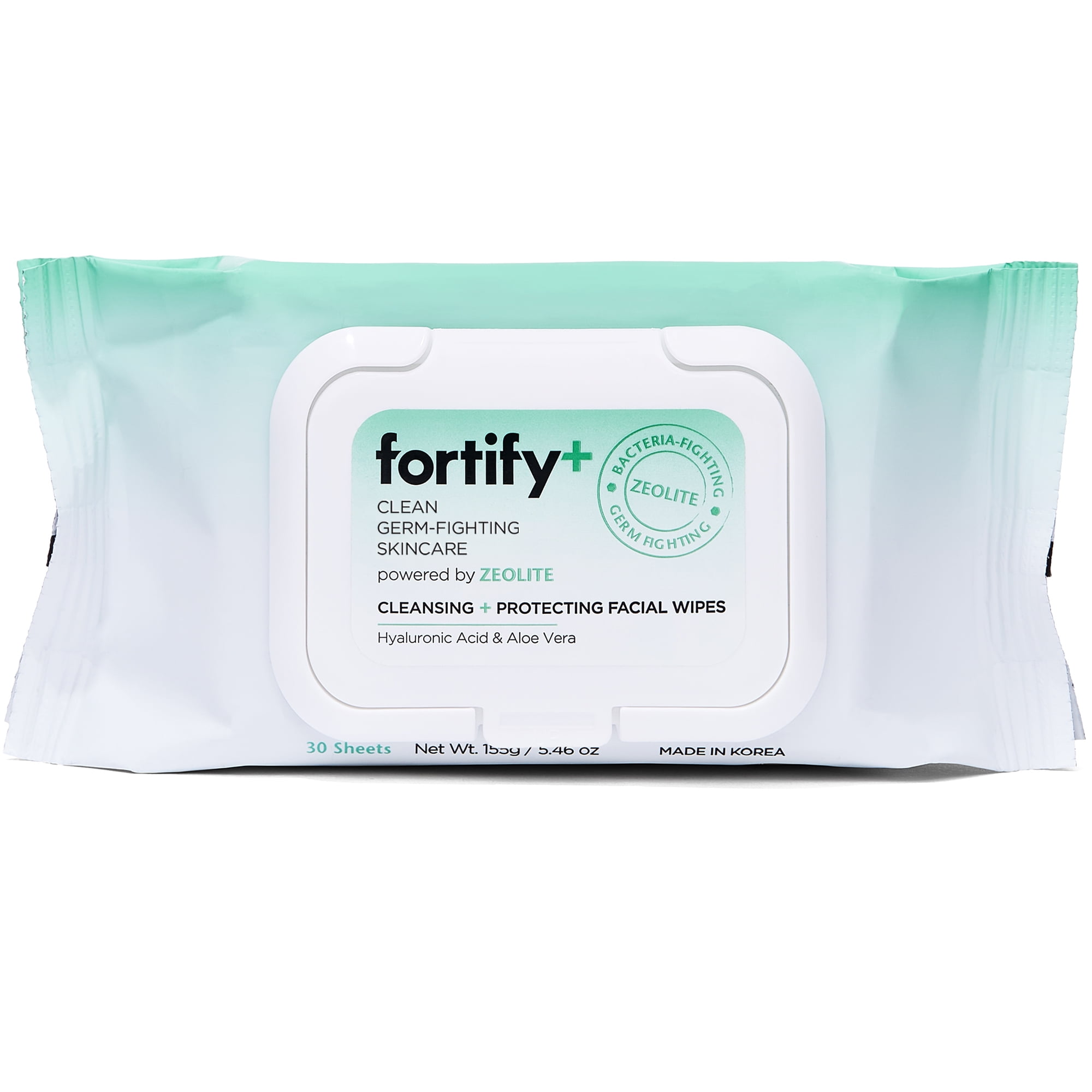 Fortify Skincare Soothing Facial Wipes + Cleansing + Protecting - For All Skin Types - 30 Count