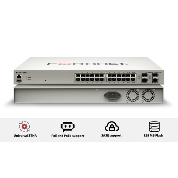 Fortinet FortiSwitch 124F-FPOE Ethernet Switch FS124FFPOE