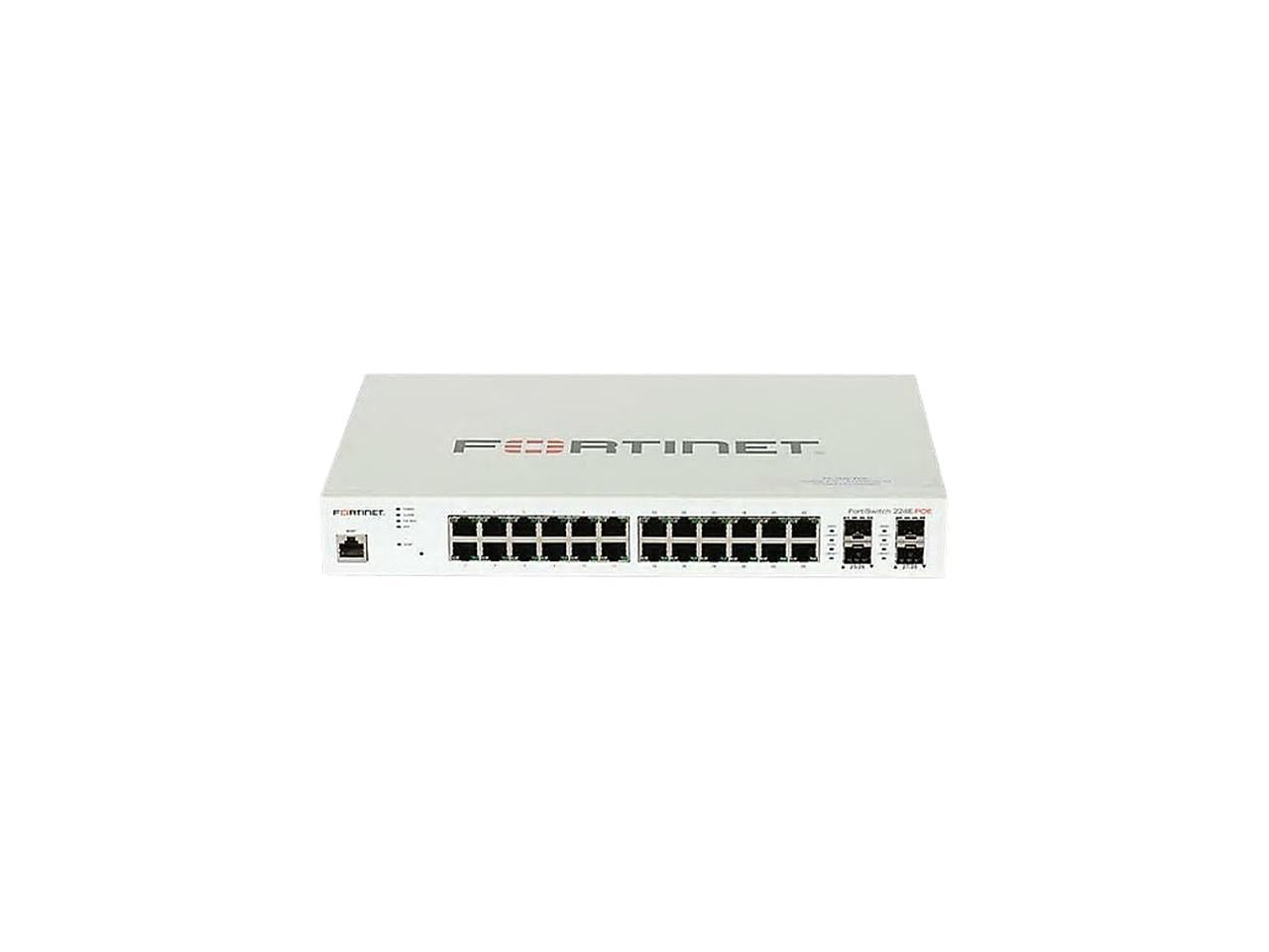 Fortinet FortiSwitch 224E-POE 28 Port Managed Gigabit SFP Rack ...
